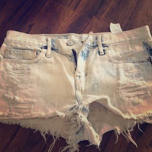 Distressed Abercrombie & Fitch jean cut off shorts